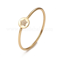 Placage en rack bracelets en zircone cubique micro pave en laiton&nbsp;BJEW-E071-18G-02