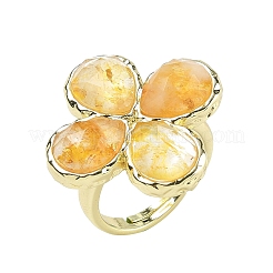 Verstellbare Fingerringe aus facettiertem&nbsp;RJEW-A092-01G-10