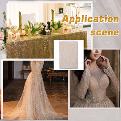 Glitzernetzstoff aus Polyester&nbsp;DIY-WH0699-24A