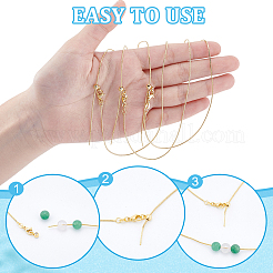 12 collar deslizante ajustable con cadena de serpiente redonda de latón de 1 mm&nbsp;NJEW-NB0001-31