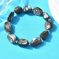 Stretch-Armbänder aus Abalone-Muschelperlen&nbsp;BJEW-D315-02P