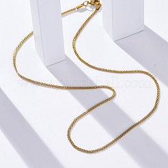 Collares de cadena de malla de acero inoxidable 304 para mujeres y hombres.&nbsp;NJEW-P321-01G