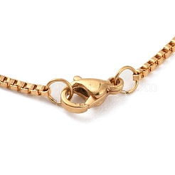 Collier chaîne en acier inoxydable 304 plaqué ionique (IP) pour femme&nbsp;NJEW-C011-01G