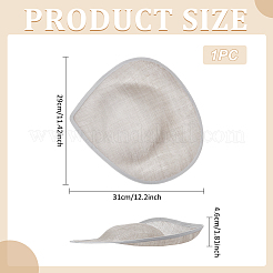 Base de fascinator mini chapeau en lin&nbsp;AJEW-WH0561-32D