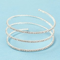 Bracciali multistrato di strass in lega di ferro&nbsp;BJEW-B052-03S