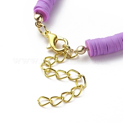 Braccialetto di perline heishi surfer fatto a mano in argilla polimerica 4 pz 4 colori&nbsp;BJEW-JB08635