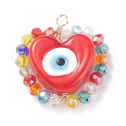 Colgantes hechos a mano del lampwork del ojo malvado&nbsp;PALLOY-JF01472
