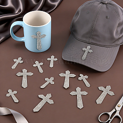 12 Stück 2 verschiedene Kreuz-Strasse (Heißkleber auf der Rückseite)&nbsp;DIY-FG0010-33