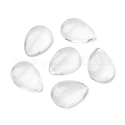 Cabochons en verre goutte à goutte transparent&nbsp;GGLA-R024-18x13