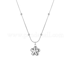 Collar con colgante de flor de acero inoxidable 304 3D para mujer.&nbsp;FS-WGC6FB4-02