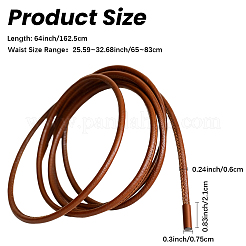 Runde Bindegürtel aus PU-Leder mit Kordel für Kleider&nbsp;DIY-WH20007-802A-04