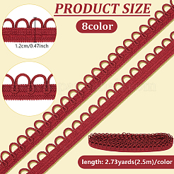 Adornos de trenza de nailon de 20 m y 8 colores con presillas elásticas para botones&nbsp;OCOR-BC0009-80