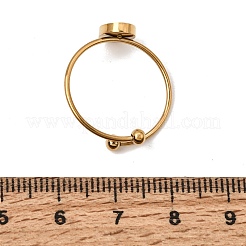 Matériaux pour bracelet jonc ovale ouvert en acier inoxydable 304 avec plateau à lunette&nbsp;SA-CBABF3F-03G-07