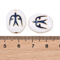 Perles en laiton émaillé&nbsp;KK-CBA7BFE-01G-02