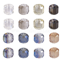 40 Stück 8 Farben galvanisieren transparente Glasperlen&nbsp;EGLA-TA0001-62