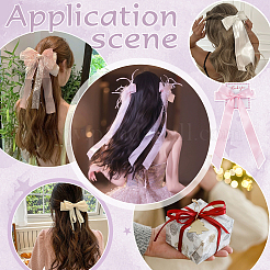 20 fermaglio per capelli in coccodrillo di poliestere&nbsp;AJEW-PH0008-59B