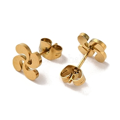 Orecchini a bottone in acciaio inossidabile 304 con placcatura sotto vuoto pvd&nbsp;EJEW-Z040-22G