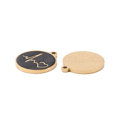 Pendentifs en émail et acier inoxydable 304 avec placage ionique (IP)&nbsp;STAS-P295-04G