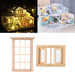 2 Stück 2 Stile Mini-Display Holzfenster&nbsp;DJEW-OC0001-12