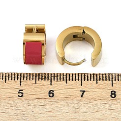 Pendientes de aro esmaltados de acero inoxidable 304&nbsp;EJEW-K268-20G-01