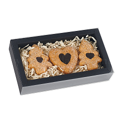 Faltbare Papierschubladenboxen mit durchsichtiger Kunststoffabdeckung&nbsp;CON-WH0095-68A-04