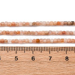 Natürliche Pfirsichmondstein Perlen Stränge&nbsp;G-RM250104-A3
