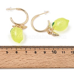 Orecchini pendenti a perno in lega con frutti luminosi&nbsp;RE-CBAB555-01G-A