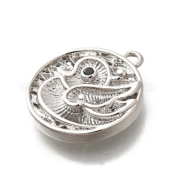 Pendentifs avec zircon cubiques à micro-pavés en laiton&nbsp;LS-KK-Q035-16B-P