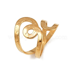 Anillos abiertos de acero inoxidable 304 para mujer&nbsp;RJEW-H255-01G-02