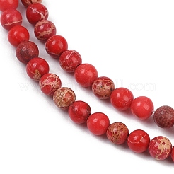 Gefärbte natürliche Regalit/Imperial Jaspis/Meeressediment Jaspis Perlen Stränge&nbsp;G-B124-C04