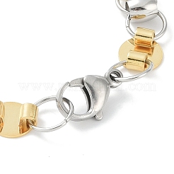 201 bracciali a catena con maglie rotonde piatte in acciaio inossidabile per donne e uomini&nbsp;BJEW-I316-08A