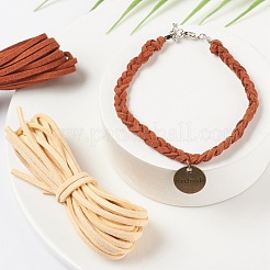 Cordon en simili daim 5 brins 5 couleurs&nbsp;LW-FS0001-01B