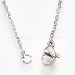 Colliers pendentifs en acier inoxydable 201 anti-ternissement&nbsp;NJEW-T009-JN037-1-45