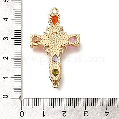 Gestellware Messing Micro Pave Zirkonia Verbinder&nbsp;KK-P287-51G-04