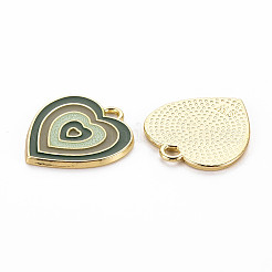 Pendenti smaltati in lega leggera d'oro placcato a cremagliera&nbsp;LS-ENAM-Q444-014D-RS