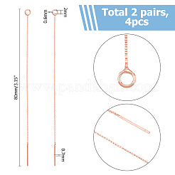 2 paire de boucles d'oreilles à tige en argent sterling&nbsp;STER-HS0001-10RG