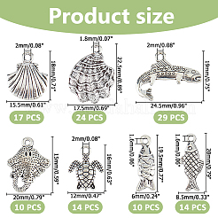 93 pz 7 stili pendenti in lega di stile tibetano&nbsp;FIND-HS0001-87