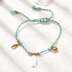 Bracelets en acier inoxydable 304 poisson&nbsp;BJEW-K237-18G