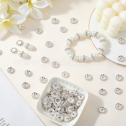 120pcs cuentas espaciadoras de rhinestone de latón&nbsp;RB-PA0001-03S-01