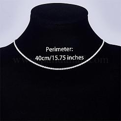 925 collar de cadena de eslabones finos y delicados de plata de ley para mujeres y hombres.&nbsp;JN1096A-01