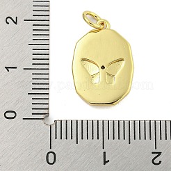 Pendenti smaltati in ottone placcato a cremagliera&nbsp;KK-U021-17C-G
