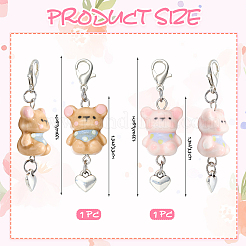 2 pz decorazioni pendenti in porcellana fatte a mano&nbsp;HJEW-SW00372