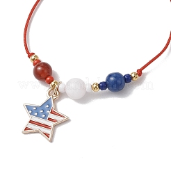 Bracelets tressés en perles rondes de cornaline naturelle&nbsp;BJEW-MZ00178-02