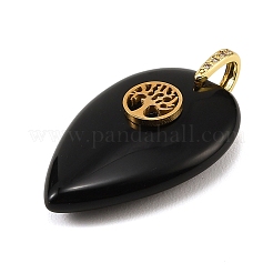 Natürlichen Obsidian Anhänger&nbsp;G-G470-01G-01
