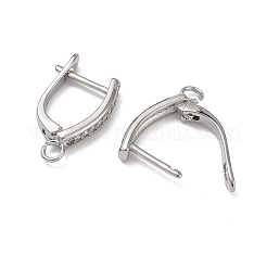 Messing Micro Pave klare Zirkonia Creolen Zubehör&nbsp;KK-H256-18P
