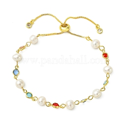 Verstellbare Armbänder mit Schiebeverschluss aus Messing&nbsp;BJEW-JB14109