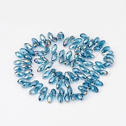 Chapelets de perles en verre électroplaqué&nbsp;LS-EGLA-J068-AB08