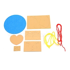The earth day theme diy erdförmige beutel-kits aus nicht gewebtem stoff cartoon&nbsp;DIY-WH0001-39