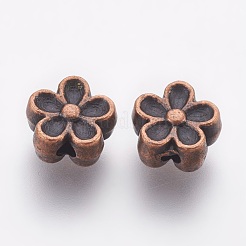 Cuentas de flores de aleación de estilo tibetano 3d&nbsp;RLF0476Y