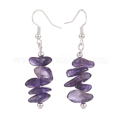 Natürliches Amethyst-Chips-Perlen-Schmuckset&nbsp;SJEW-JS01232-03